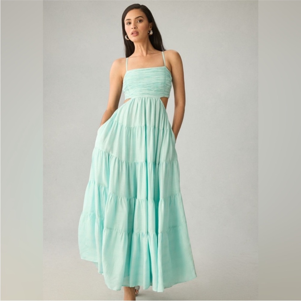 Anthropologie Let Me Be Cutout Tiered Dress